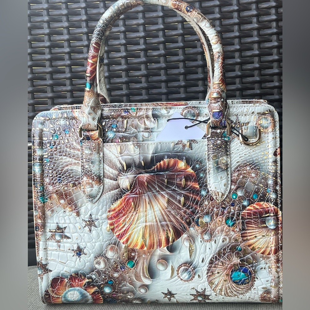 NWT Brahmin HTF CAMI in SEA JEWEL Satchel